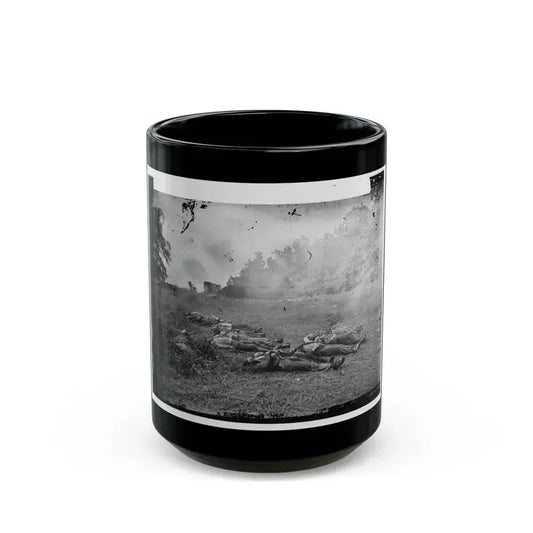 Gettysburg, Pa. Confederate Dead At The Edge Of The Rose Woods, July 5, 1863 (U.S. Civil War) Black Coffee Mug 15oz - Go Mug Yourself