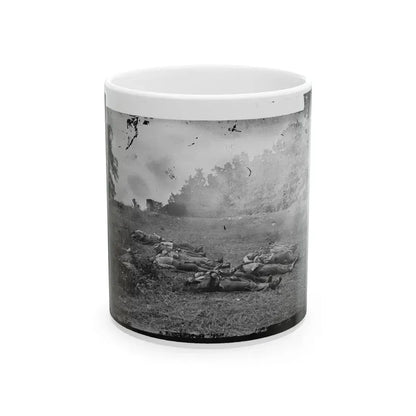 Gettysburg, Pa. Confederate Dead At The Edge Of The Rose Woods, July 5, 1863 (U.S. Civil War) White Coffee Mug 11oz - Go Mug Yourself