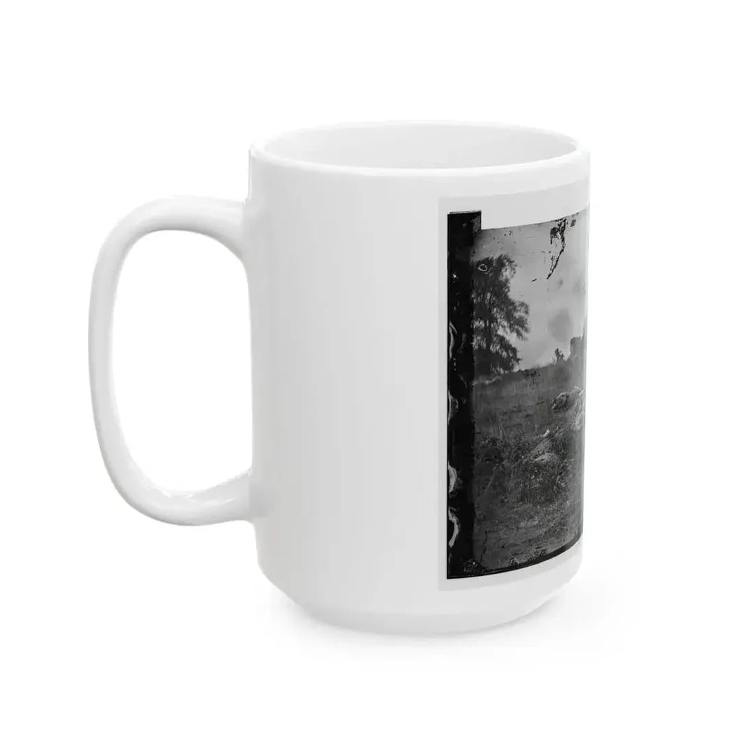 Gettysburg, Pa. Confederate Dead At The Edge Of The Rose Woods, July 5, 1863 (U.S. Civil War) White Coffee Mug - Go Mug Yourself