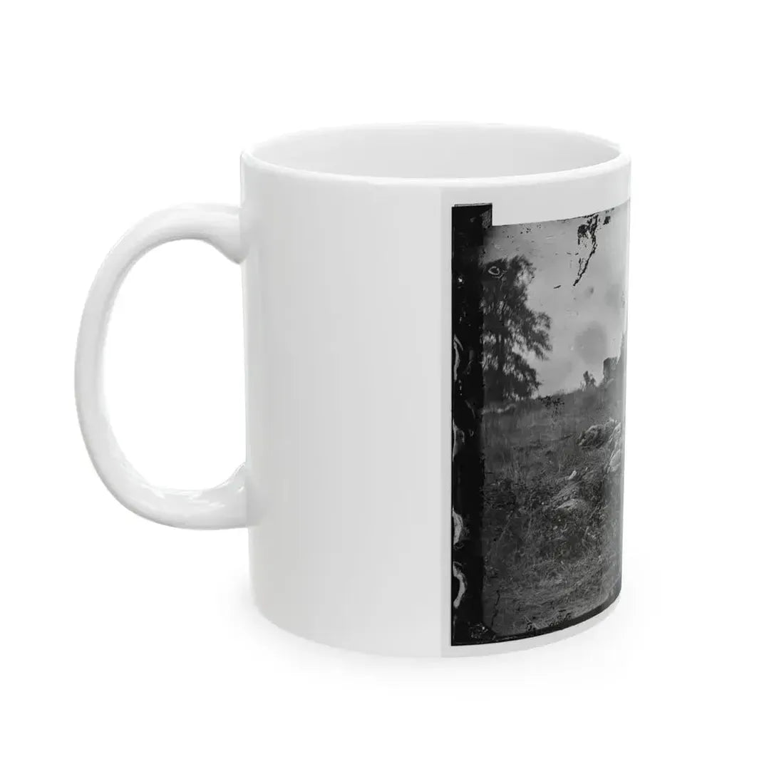 Gettysburg, Pa. Confederate Dead At The Edge Of The Rose Woods, July 5, 1863 (U.S. Civil War) White Coffee Mug - Go Mug Yourself