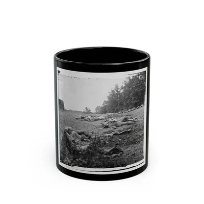 Gettysburg, Pa. Confederate Dead Gathered For Burial At The Edge Of The Rose Woods, July 5, 1863 (U.S. Civil War) Black Coffee Mug 11oz - Go Mug Yourself