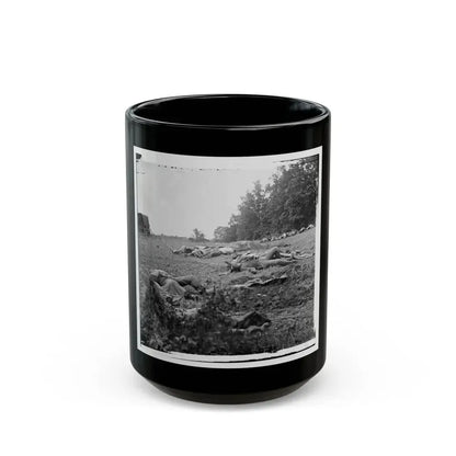 Gettysburg, Pa. Confederate Dead Gathered For Burial At The Edge Of The Rose Woods, July 5, 1863 (U.S. Civil War) Black Coffee Mug 15oz - Go Mug Yourself