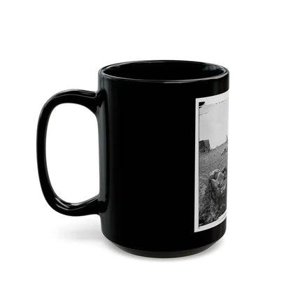 Gettysburg, Pa. Confederate Dead Gathered For Burial At The Edge Of The Rose Woods, July 5, 1863 (U.S. Civil War) Black Coffee Mug - Go Mug Yourself