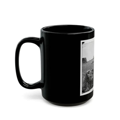 Gettysburg, Pa. Confederate Dead Gathered For Burial At The Edge Of The Rose Woods, July 5, 1863 (U.S. Civil War) Black Coffee Mug - Go Mug Yourself