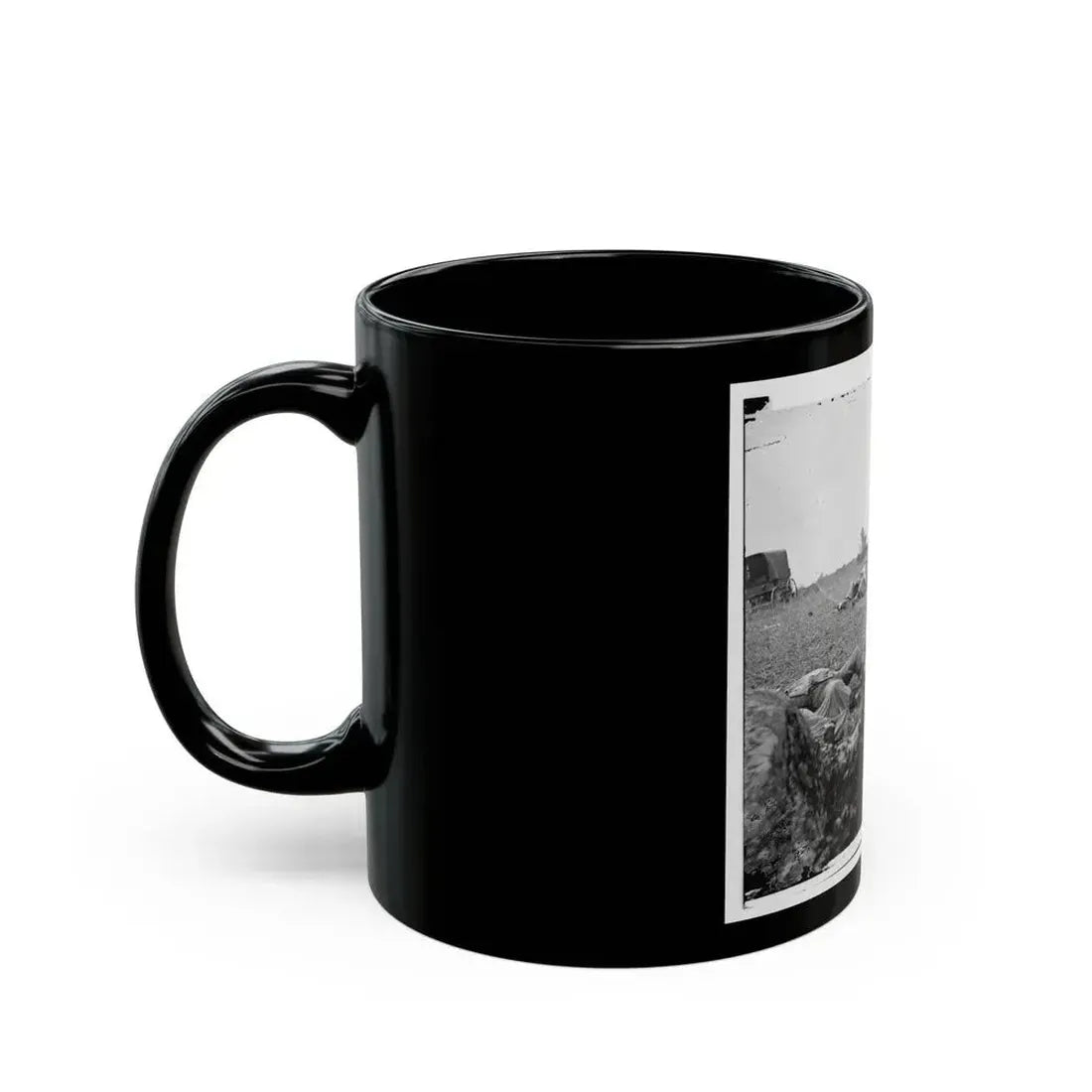 Gettysburg, Pa. Confederate Dead Gathered For Burial At The Edge Of The Rose Woods, July 5, 1863 (U.S. Civil War) Black Coffee Mug - Go Mug Yourself