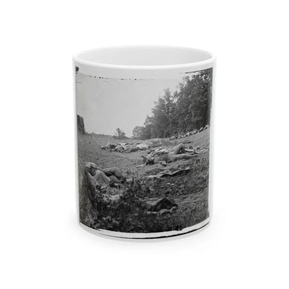 Gettysburg, Pa. Confederate Dead Gathered For Burial At The Edge Of The Rose Woods, July 5, 1863 (U.S. Civil War) White Coffee Mug 11oz - Go Mug Yourself