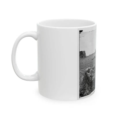 Gettysburg, Pa. Confederate Dead Gathered For Burial At The Edge Of The Rose Woods, July 5, 1863 (U.S. Civil War) White Coffee Mug - Go Mug Yourself