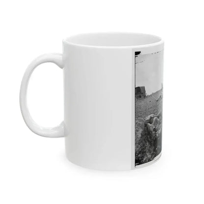Gettysburg, Pa. Confederate Dead Gathered For Burial At The Edge Of The Rose Woods, July 5, 1863 (U.S. Civil War) White Coffee Mug - Go Mug Yourself