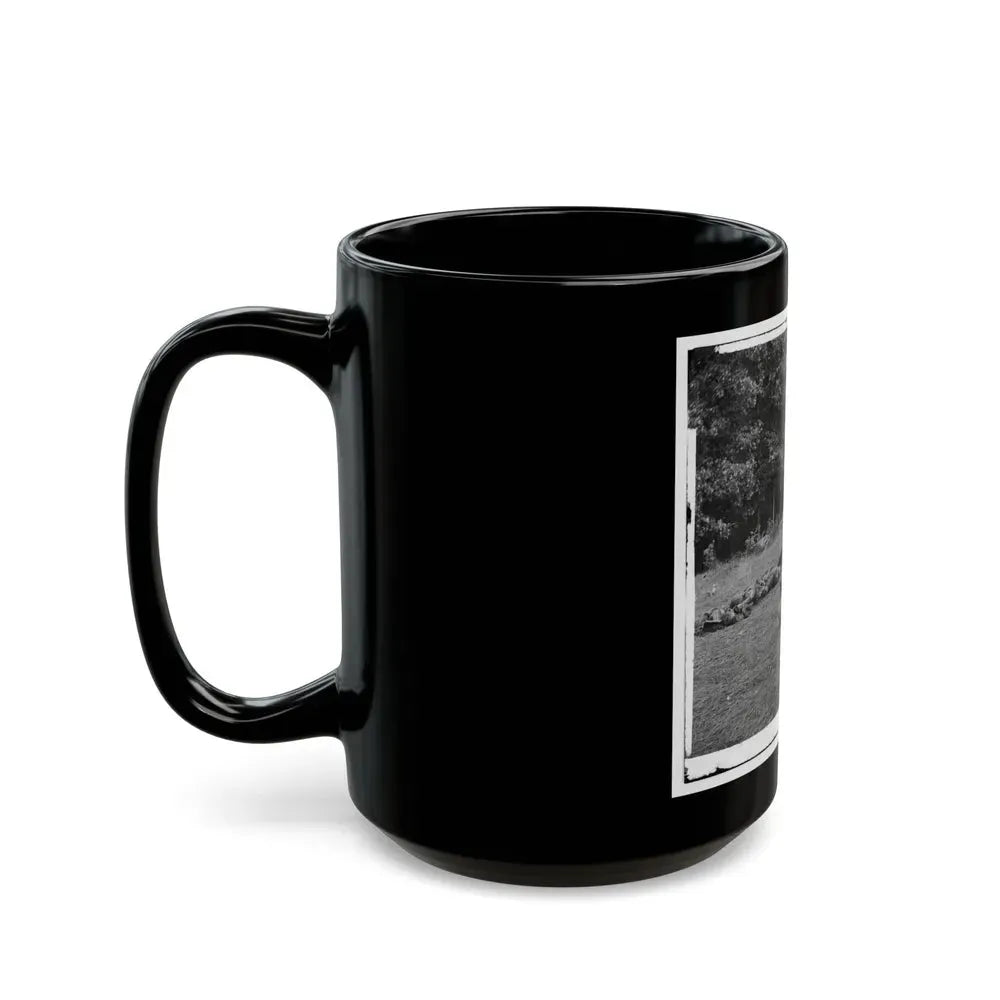 Gettysburg, Pa. Confederate Dead Gathered For Burial At The Southwestern Edge Of The Rose Woods, July 5, 1863 (U.S. Civil War) Black Coffee Mug - Go Mug Yourself