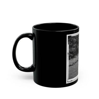 Gettysburg, Pa. Confederate Dead Gathered For Burial At The Southwestern Edge Of The Rose Woods, July 5, 1863 (U.S. Civil War) Black Coffee Mug - Go Mug Yourself