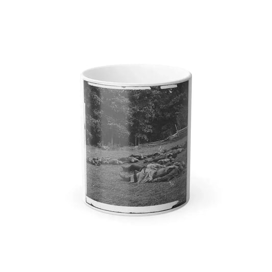 Gettysburg, Pa. Confederate Dead Gathered for Burial at the Southwestern Edge of the Rose Woods, July 5, 1863 (U.S. Civil War) Color Changing Coffee Mug 11oz Default Title 11oz - Go Mug Yourself