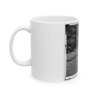 Gettysburg, Pa. Confederate Dead Gathered For Burial At The Southwestern Edge Of The Rose Woods, July 5, 1863 (U.S. Civil War) White Coffee Mug - Go Mug Yourself