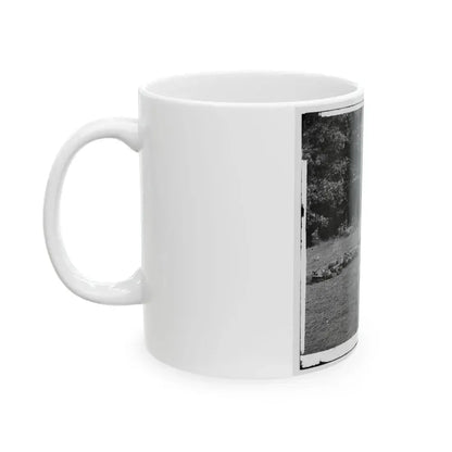 Gettysburg, Pa. Confederate Dead Gathered For Burial At The Southwestern Edge Of The Rose Woods, July 5, 1863 (U.S. Civil War) White Coffee Mug - Go Mug Yourself