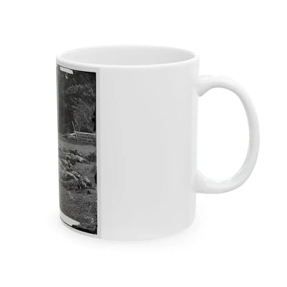 Gettysburg, Pa. Confederate Dead Gathered For Burial At The Southwestern Edge Of The Rose Woods, July 5, 1863 (U.S. Civil War) White Coffee Mug - Go Mug Yourself
