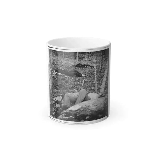 Gettysburg, Pa. Four Dead Soldiers in the Woods Near Little Round Top (U.S. Civil War) Color Changing Coffee Mug 11oz Default Title 11oz - Go Mug Yourself