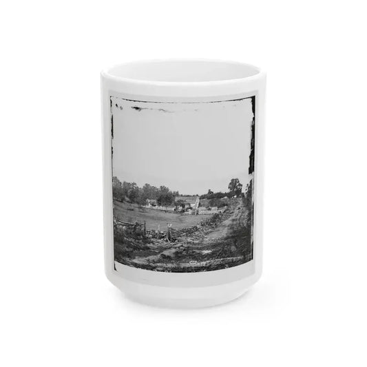 Gettysburg, Pa. Headquarters Of Gen. George G. Meade On Cemetery Ridge (U.S. Civil War) White Coffee Mug 15oz - Go Mug Yourself