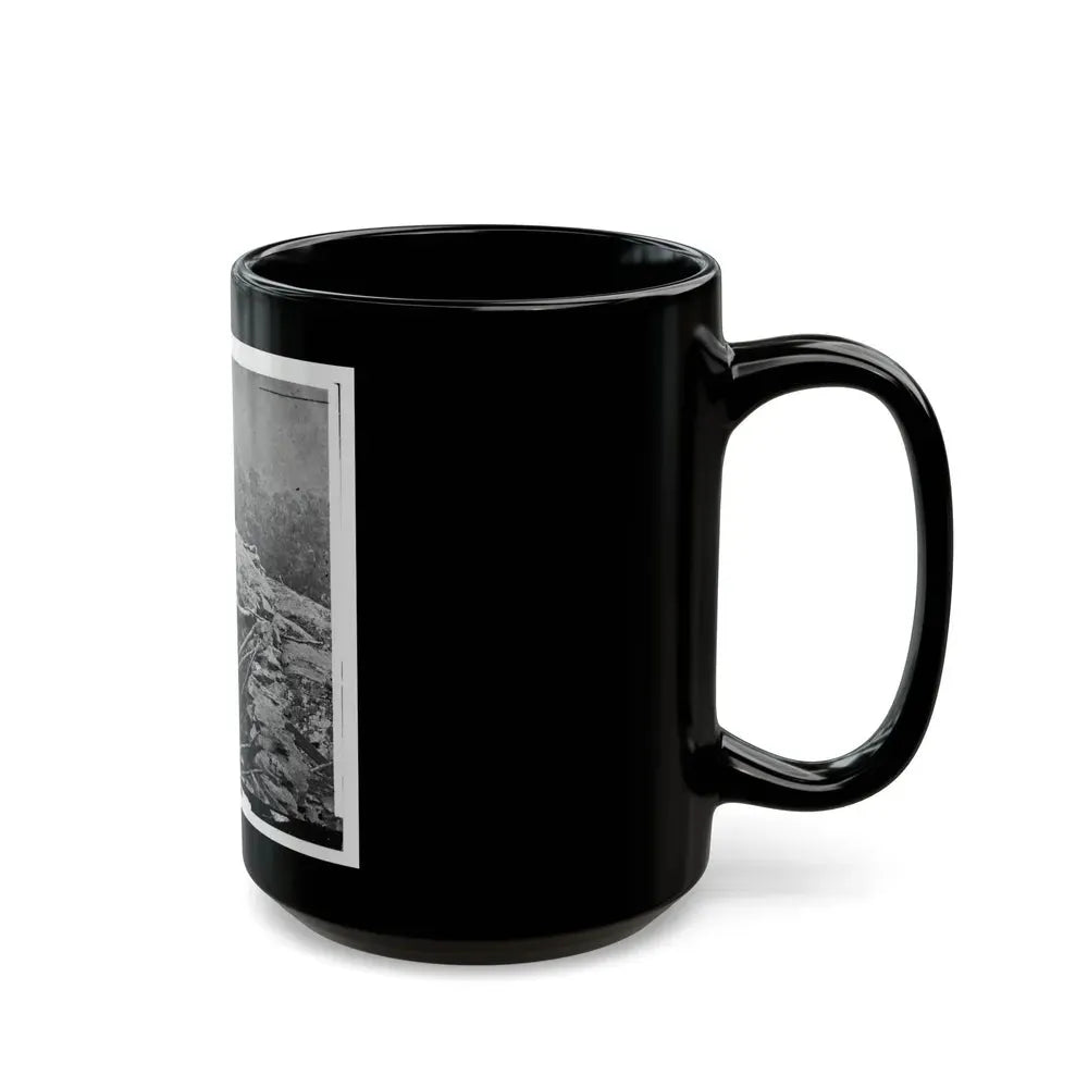 Gettysburg, Pa. Interior View Of Breastworks On Extreme Left Of The Federal Line (U.S. Civil War) Black Coffee Mug - Go Mug Yourself