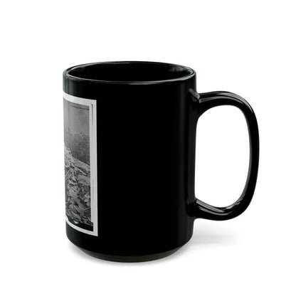 Gettysburg, Pa. Interior View Of Breastworks On Extreme Left Of The Federal Line (U.S. Civil War) Black Coffee Mug - Go Mug Yourself