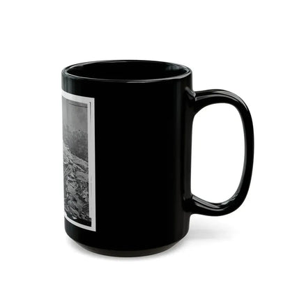 Gettysburg, Pa. Interior View Of Breastworks On Extreme Left Of The Federal Line (U.S. Civil War) Black Coffee Mug - Go Mug Yourself