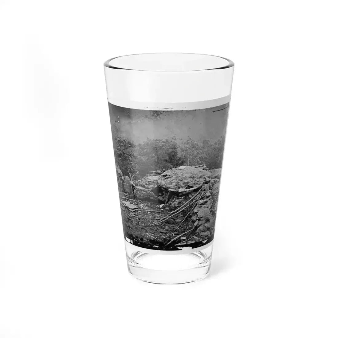 Gettysburg, Pa. Interior View Of Breastworks On Extreme Left Of The Federal Line (U.S. Civil War) Pint Glass 16oz 16oz - Go Mug Yourself