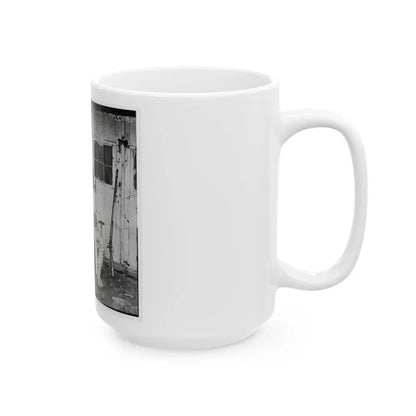 Gettysburg, Pa. John L. Burns, The  Old Hero Of Gettysburg,  With Gun And Crutches (U.S. Civil War) White Coffee Mug - Go Mug Yourself