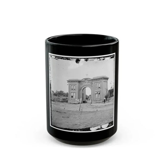 Gettysburg, Pa. The Cemetery Gatehouse (U.S. Civil War) Black Coffee Mug 15oz - Go Mug Yourself