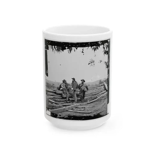 Gettysburg, Pa. Three Confederate Prisoners (U.S. Civil War) White Coffee Mug 15oz - Go Mug Yourself