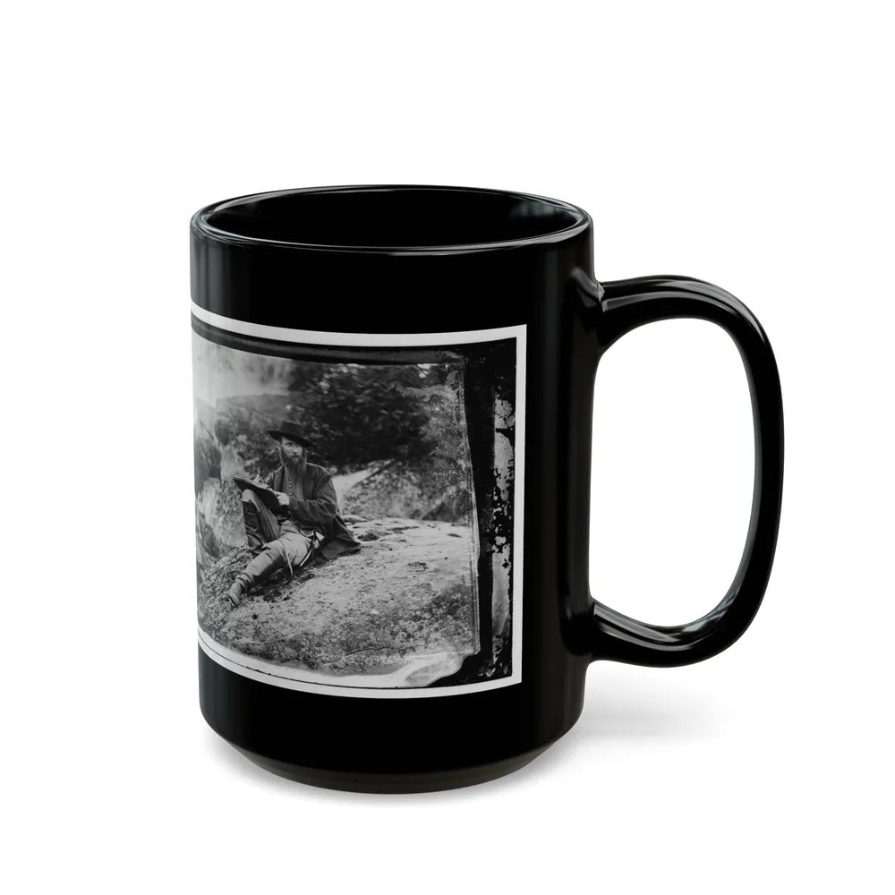 Gettysburg, Pa. Alfred R. Waud, Artist Of Harper's Weekly, Sketching On Battlefield (U.S. Civil War) Black Coffee Mug-Go Mug Yourself