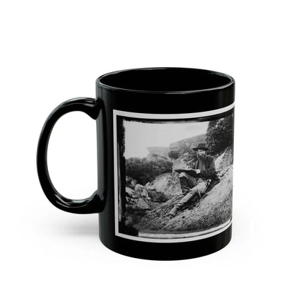 Gettysburg, Pa. Alfred R. Waud, Artist Of Harper's Weekly, Sketching On Battlefield (U.S. Civil War) Black Coffee Mug-Go Mug Yourself