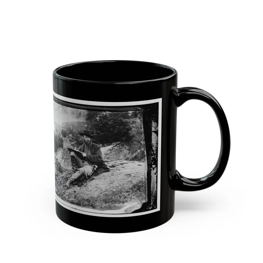 Gettysburg, Pa. Alfred R. Waud, Artist Of Harper's Weekly, Sketching On Battlefield (U.S. Civil War) Black Coffee Mug-Go Mug Yourself