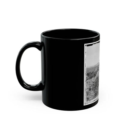 Gettysburg, Pa. Breastworks On Left Wing Of The Federal Line (U.S. Civil War) Black Coffee Mug-Go Mug Yourself