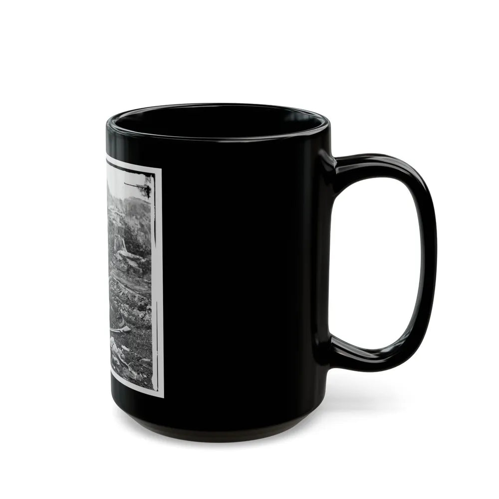 Gettysburg, Pa. Dead Confederate Soldiers In The Devil's Den (U.S. Civil War) Black Coffee Mug-Go Mug Yourself