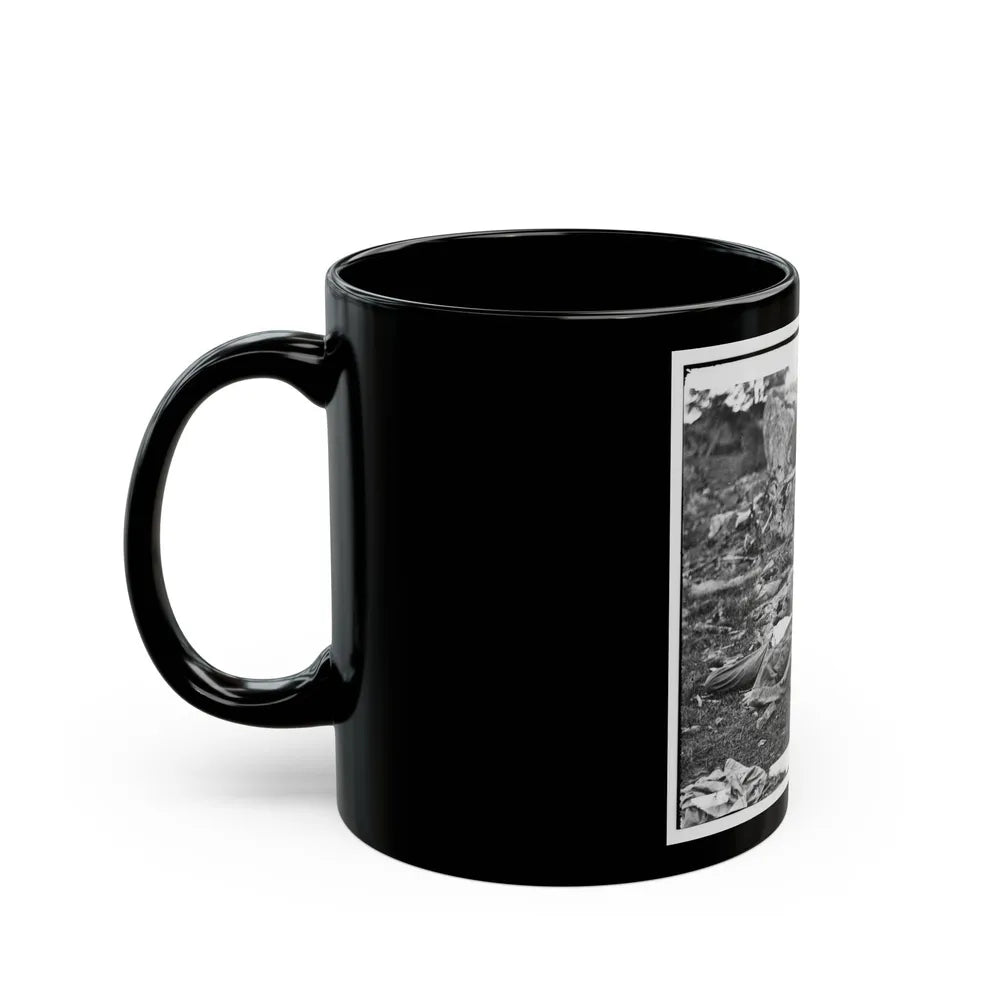 Gettysburg, Pa. Dead Confederate Soldiers In The Devil's Den (U.S. Civil War) Black Coffee Mug-Go Mug Yourself