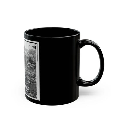 Gettysburg, Pa. Dead Confederate Soldiers In The Devil's Den (U.S. Civil War) Black Coffee Mug-Go Mug Yourself