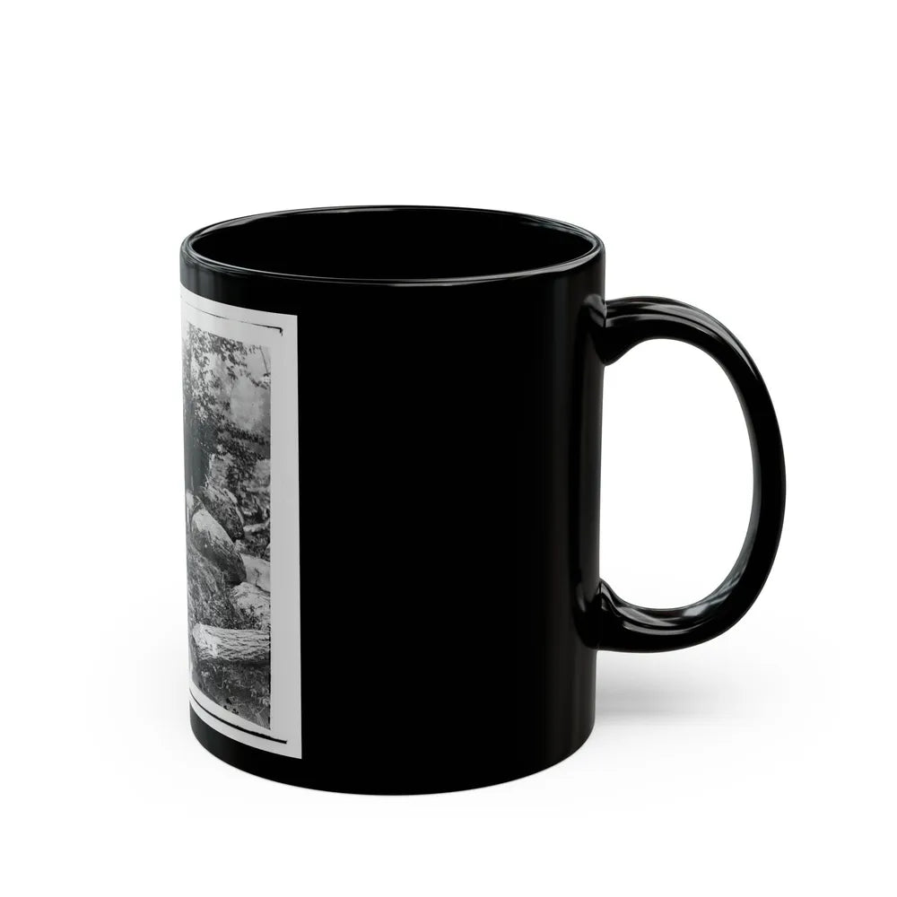 Gettysburg, Pa. Dead Confederate Soldiers In The Slaughter Pen At The Foot Of Little Round Top (U.S. Civil War) Black Coffee Mug-Go Mug Yourself