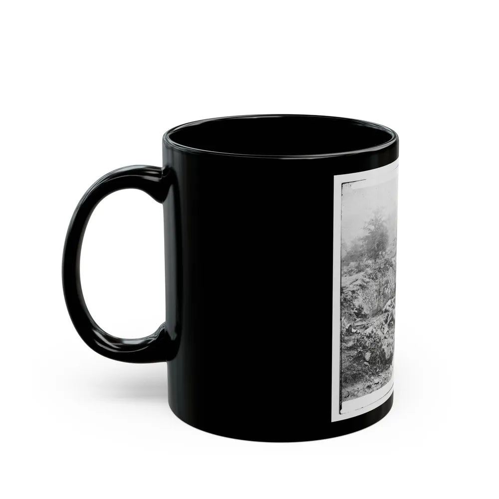 Gettysburg, Pa. Dead Confederate Soldiers In The Slaughter Pen At The Foot Of Little Round Top (U.S. Civil War) Black Coffee Mug-Go Mug Yourself