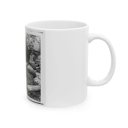 Gettysburg, Pa. Dead Confederate Soldiers In The Slaughter Pen At The Foot Of Little Round Top (U.S. Civil War) White Coffee Mug-Go Mug Yourself