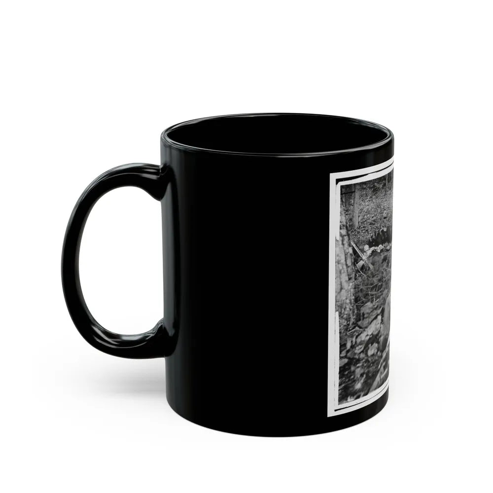 Gettysburg, Pa. Four Dead Soldiers In The Woods Near Little Round Top (U.S. Civil War) Black Coffee Mug-Go Mug Yourself