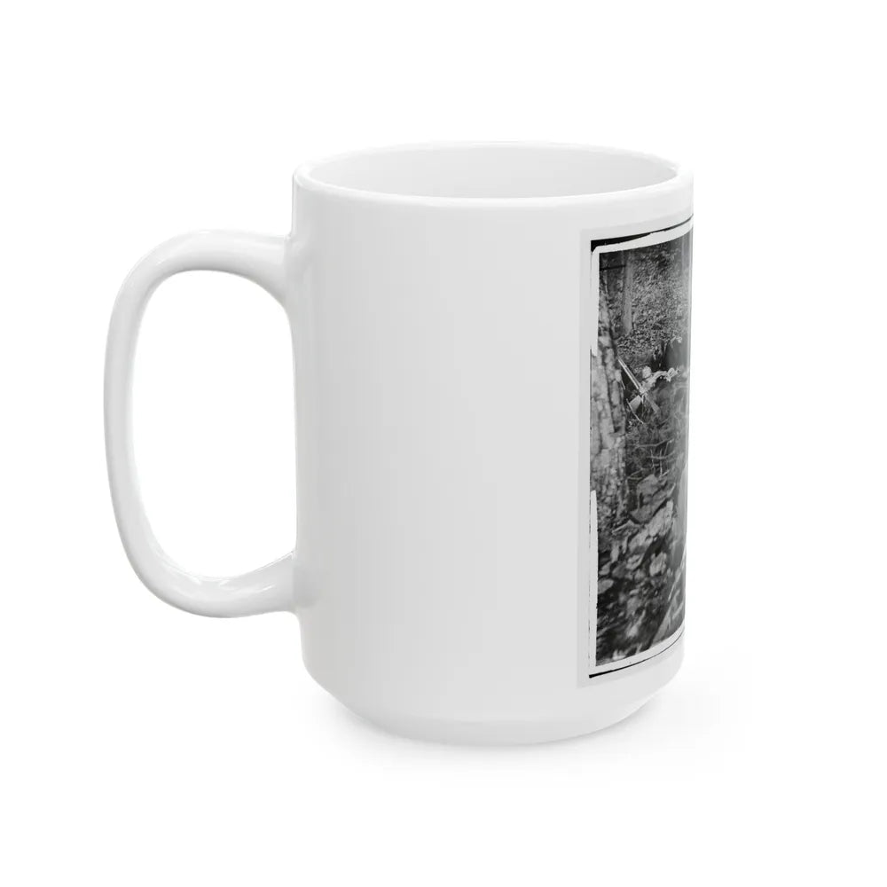 Gettysburg, Pa. Four Dead Soldiers In The Woods Near Little Round Top (U.S. Civil War) White Coffee Mug-Go Mug Yourself