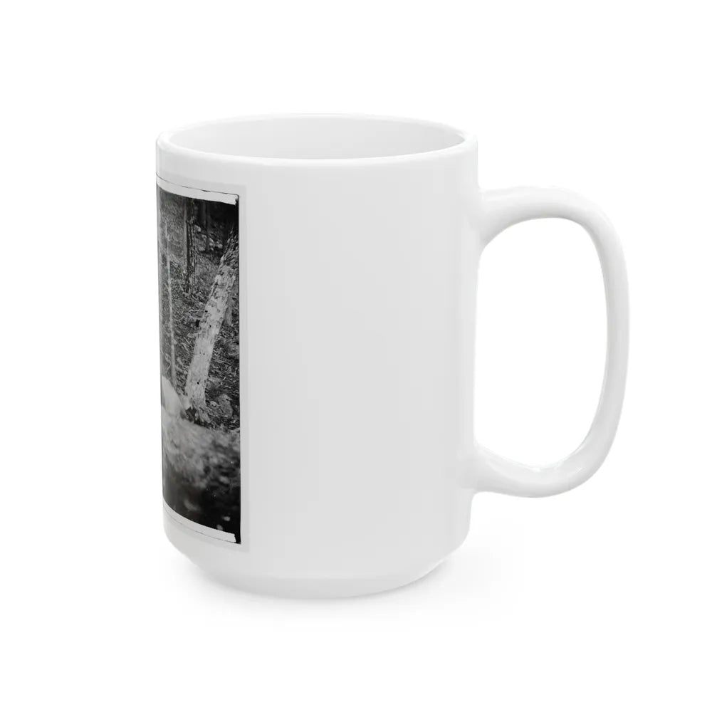 Gettysburg, Pa. Four Dead Soldiers In The Woods Near Little Round Top (U.S. Civil War) White Coffee Mug-Go Mug Yourself