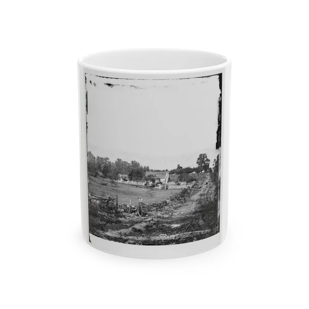 Gettysburg, Pa. Headquarters Of Gen. George G. Meade On Cemetery Ridge (U.S. Civil War) White Coffee Mug-11oz-Go Mug Yourself