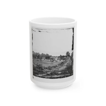 Gettysburg, Pa. Headquarters Of Gen. George G. Meade On Cemetery Ridge (U.S. Civil War) White Coffee Mug-15oz-Go Mug Yourself