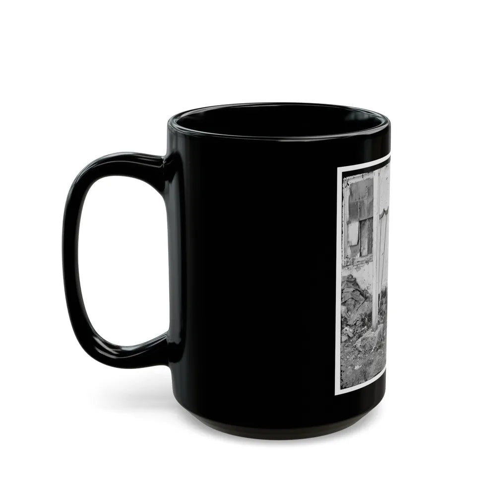 Gettysburg, Pa. John L. Burns, The Old Hero Of Gettysburg, With Gun And Crutches (U.S. Civil War) Black Coffee Mug-Go Mug Yourself