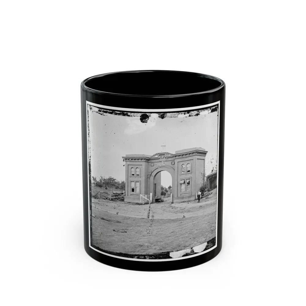 Gettysburg, Pa. The Cemetery Gatehouse (U.S. Civil War) Black Coffee Mug-11oz-Go Mug Yourself