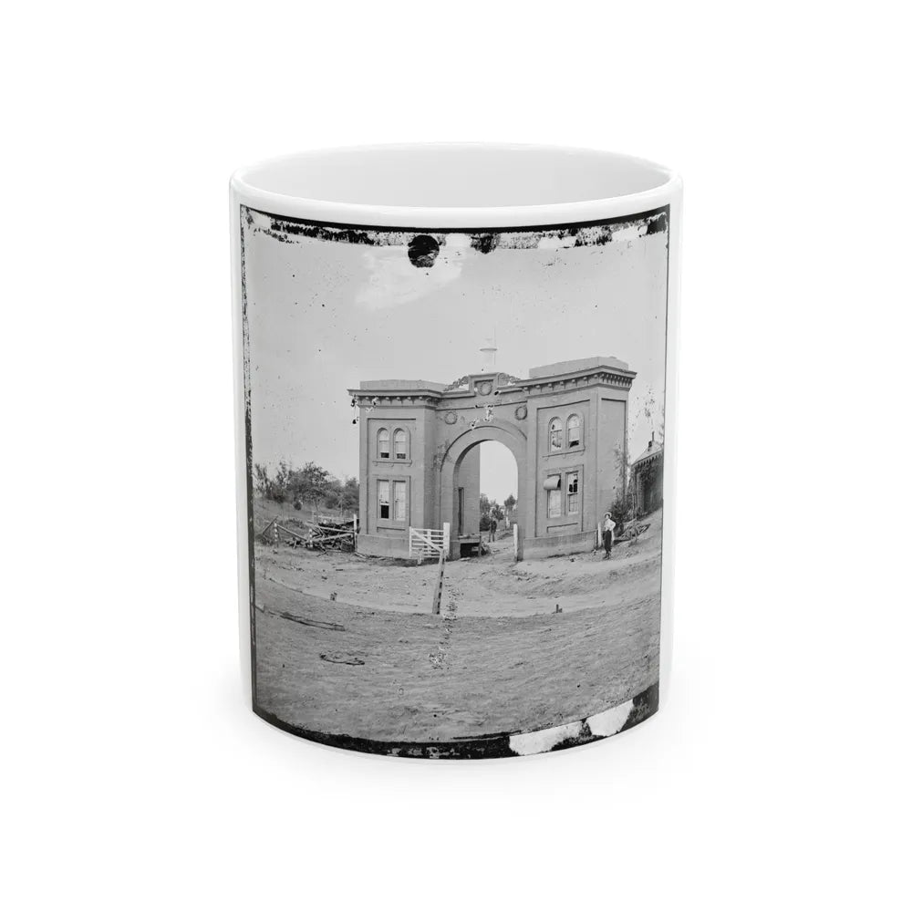 Gettysburg, Pa. The Cemetery Gatehouse (U.S. Civil War) White Coffee Mug-11oz-Go Mug Yourself