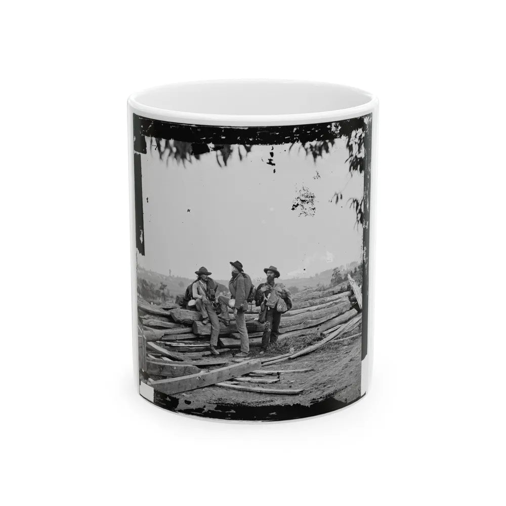 Gettysburg, Pa. Three Confederate Prisoners (U.S. Civil War) White Coffee Mug-11oz-Go Mug Yourself