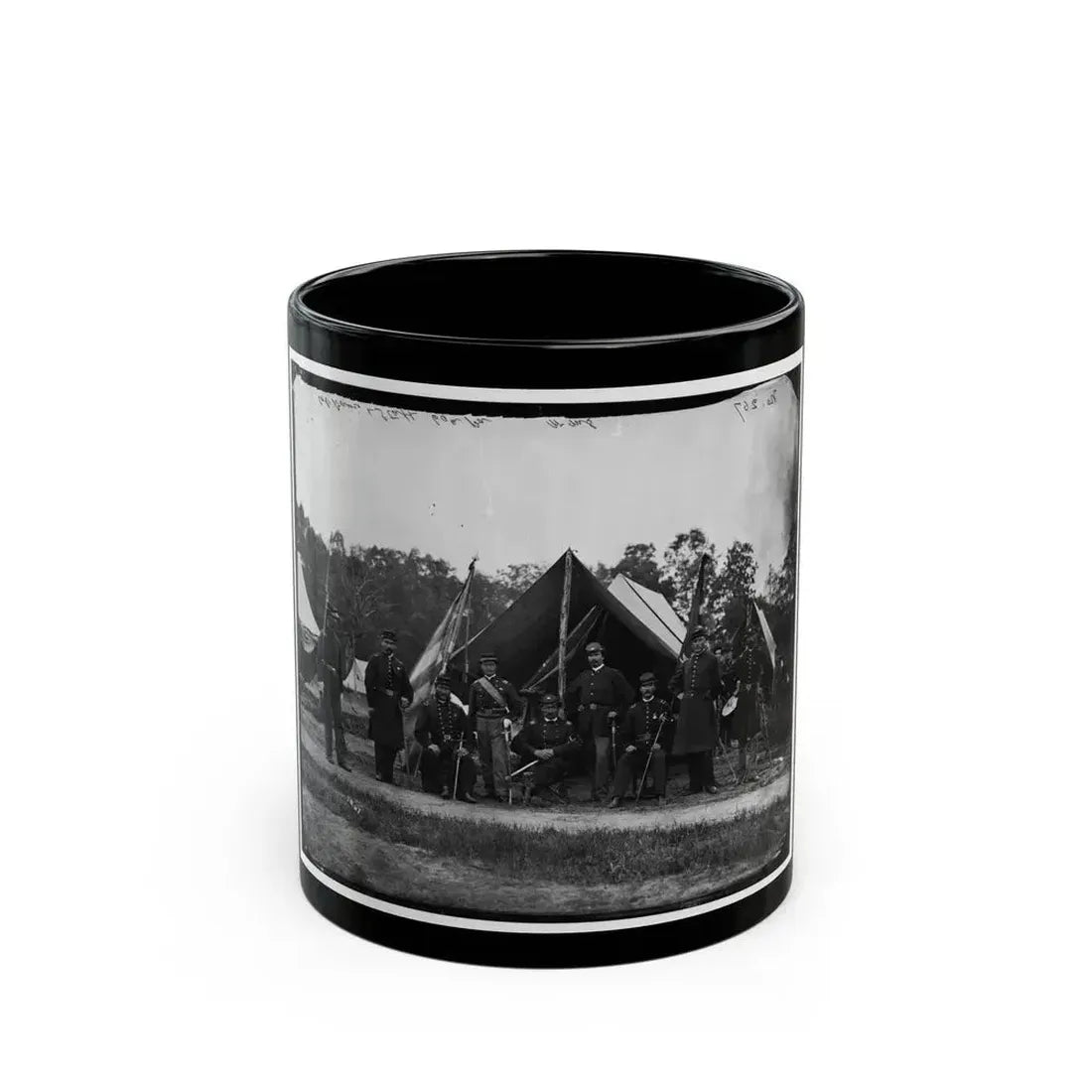 Gettysburg, Pennsylvania. Field And Staff Officers, 69th Pennsylvania (U.S. Civil War) Black Coffee Mug 11oz - Go Mug Yourself