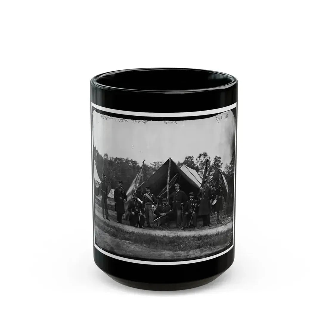 Gettysburg, Pennsylvania. Field And Staff Officers, 69th Pennsylvania (U.S. Civil War) Black Coffee Mug 15oz - Go Mug Yourself