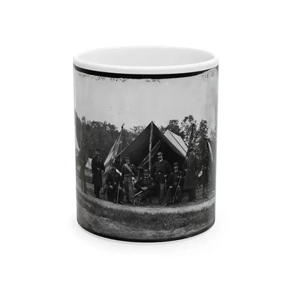 Gettysburg, Pennsylvania. Field And Staff Officers, 69th Pennsylvania (U.S. Civil War) White Coffee Mug 11oz - Go Mug Yourself