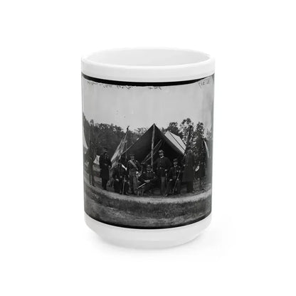 Gettysburg, Pennsylvania. Field And Staff Officers, 69th Pennsylvania (U.S. Civil War) White Coffee Mug 15oz - Go Mug Yourself